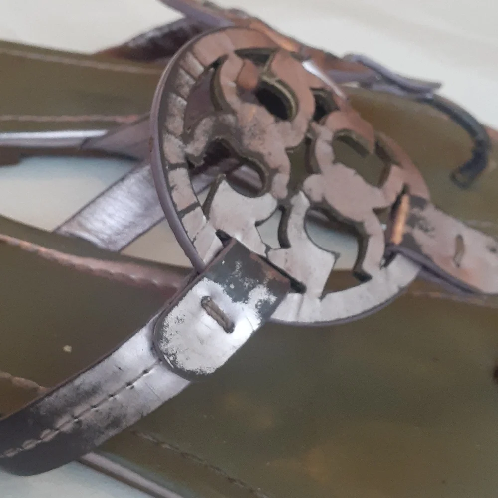 Tory Burch Miller Metallic Lilac Sandals Size 9.5